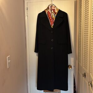 Fleurette Black Classy Wool Coat
